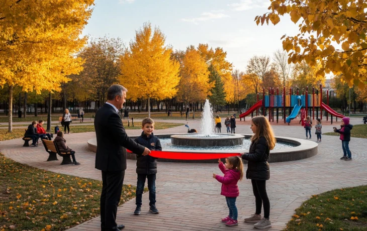В Усть-Лабинске открыли обновленный сквер после реконструкции по нацпроекту