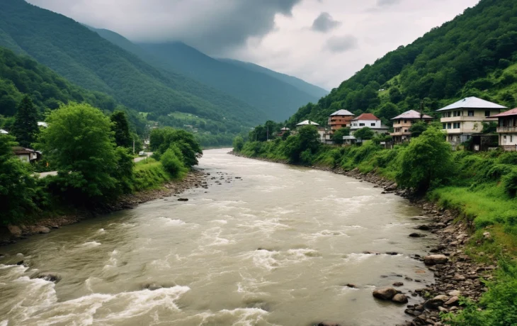 Уровень воды вырос в реках трех районов Краснодарского края после обильных осадков