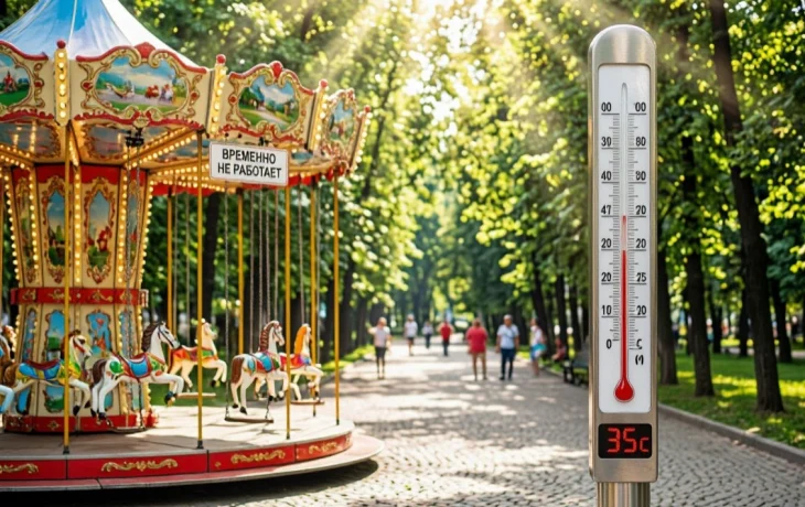 В парках Краснодара из-за жары +35&deg;С днём 22 августа отключили аттракционы