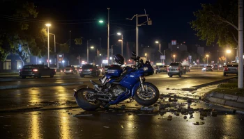 Мотоциклист погиб в Краснодаре врезавшись в столб ночью