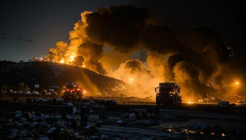 Площадь пожара на новороссийском полигоне сократилась до 800 квадратных метров