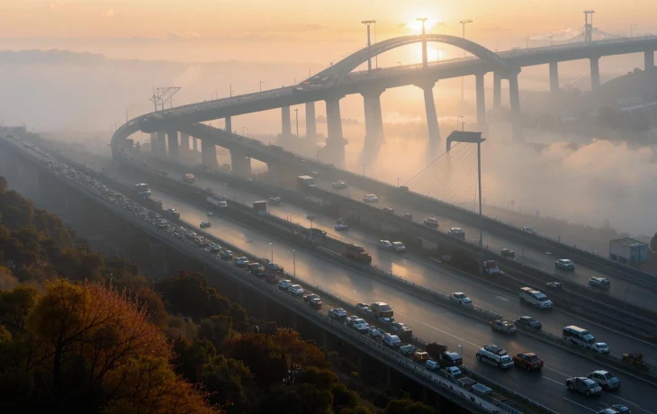 Почти 2800 машин скопилось у Крымского моста утром 2 августа