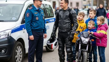 Автоинспекторы и байкеры провели урок безопасности для детей в Новороссийске