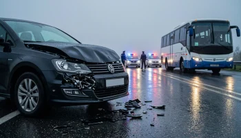 Два человека погибли в ДТП с иномаркой и автобусом на трассе М-4 «Дон» в Геленджике