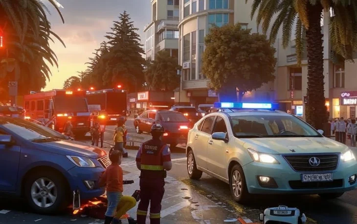 Пятилетний ребенок пострадал в лобовом ДТП в центре Сочи