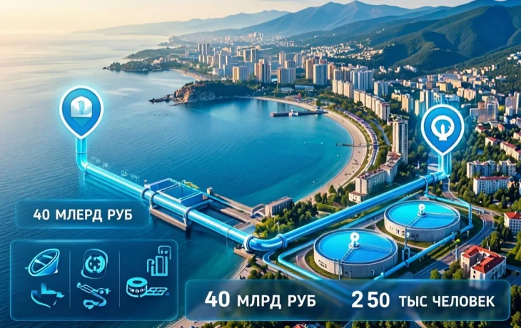 14 объектов водоснабжения за 40 млрд рублей построят в Сочи до 2030 года