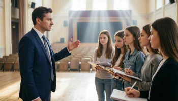 Педагог Щепкинского училища провел мастер-класс по сценической речи для студентов КГИК