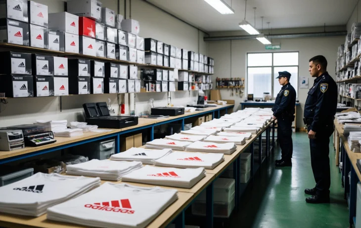 Под Краснодаром полиция накрыла цех по производству контрафактных футболок Nike и Adidas