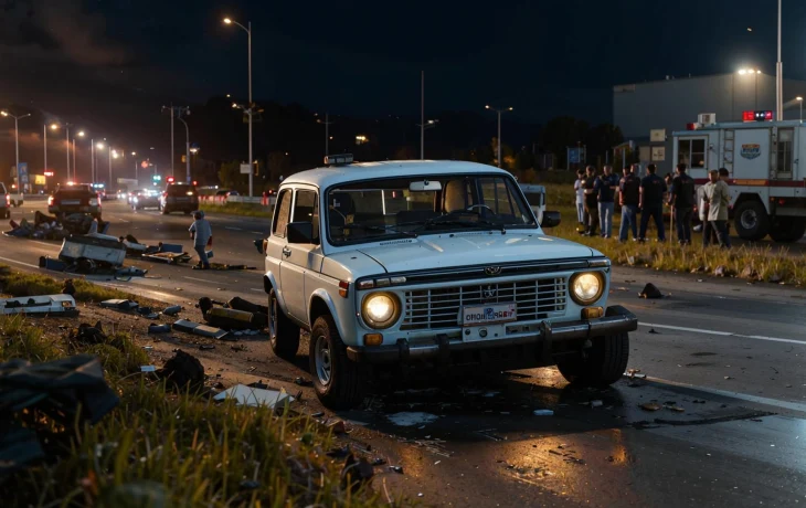 Пьяный водитель Нивы врезался в легковушку и сбил двоих людей в Краснодарском крае