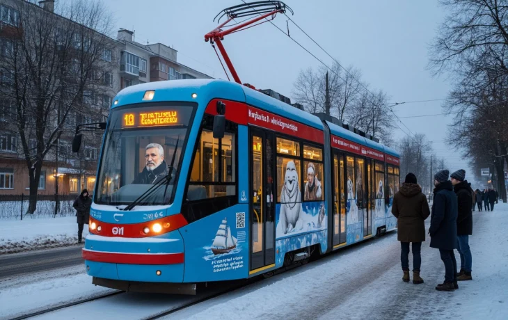 Трамваи в честь исследователей Чилингарова и Крузенштерна вышли на линию в Краснодаре