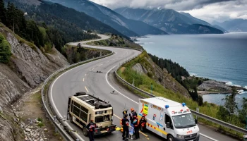 УАЗ с туристами перевернулся на горной дороге в Сочи пострадали пять человек