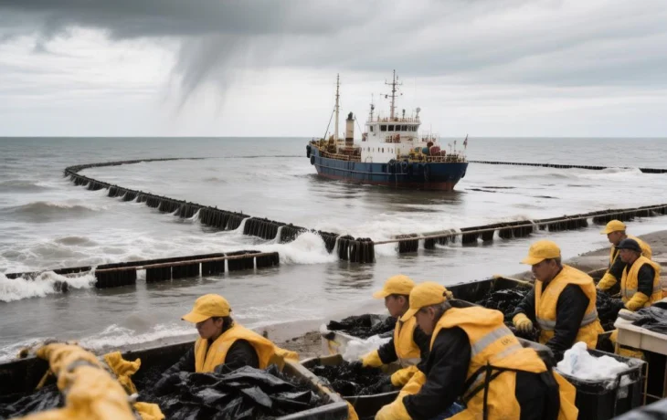 В Туапсе собрали уже почти 1 000 кубометров нефтепродуктов после атак ВСУ