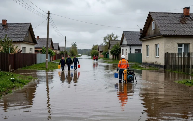После залпового ливня в Красноармейском районе подтопило 21 придомовой участок После залпового ливня в Красноармейском районе подтопило 21 придомовой участок