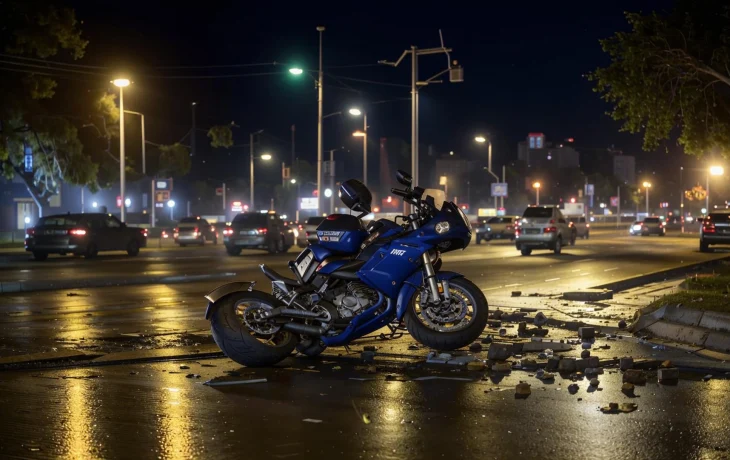 Мотоциклист погиб в Краснодаре врезавшись в столб ночью