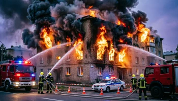 В Новороссийске из-за пожара в 4-этажном здании ограничили проезд по улицам Пархоменко, Прохорова и Цедрика