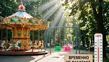 Из-за 33-градусной жары днём 20 июля в парках Краснодара остановили аттракционы Из-за 33-градусной жары днём 20 июля в парках Краснодара остановили аттракционы