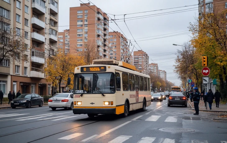 Маршрут троллейбуса №4 в Краснодаре изменен из-за ДТП на улице Северной