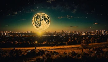 Первое осеннее суперлуние озарило небо Краснодарского края в ночь на 7 октября