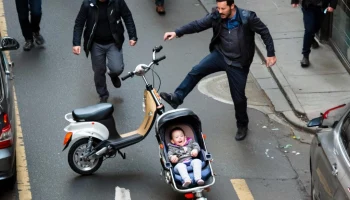 Мужчина ударил самокат с младенцем в Анапе, полиция проводит проверку