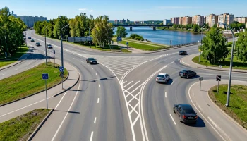 С 4 июля изменится схема движения в районе Тургеневского моста в Краснодаре
