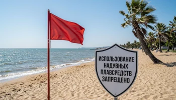 В Анапе из-за отжимного ветра запретили надувные круги и матрасы на пляжах