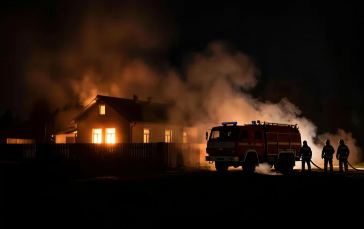 Ночной пожар в частном доме в Ейске тушили более часа Ночной пожар в частном доме в Ейске тушили более часа