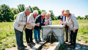 Пенсионерам Северского района провели экскурсию к минеральному источнику в станице Азовской