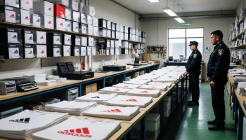Под Краснодаром полиция накрыла цех по производству контрафактных футболок Nike и Adidas