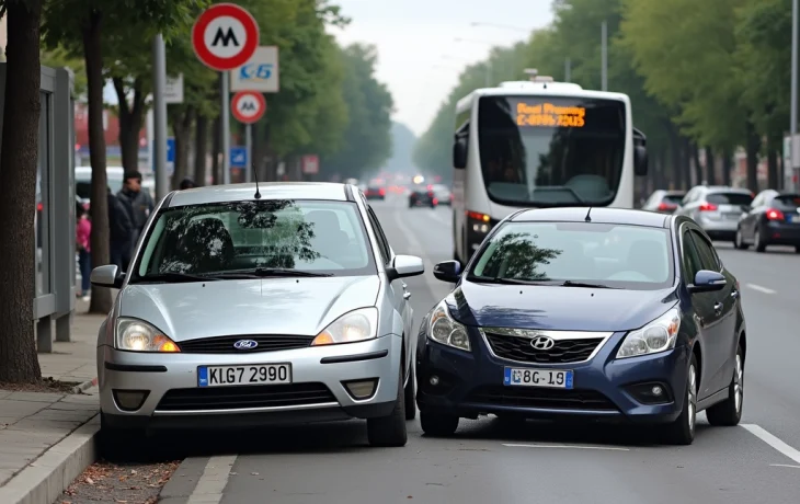 В Краснодаре Ford вылетел на встречку и протаранил остановку: двое пострадали