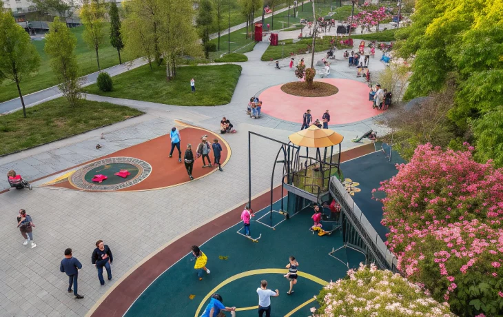 В Крымске благоустраивают парк по нацпроекту: новые зоны, голосование до 12 июня