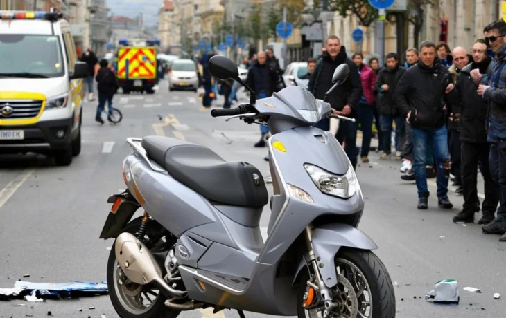 толкновение мотоциклиста и скутериста в Сочи привело к серьёзной аварии