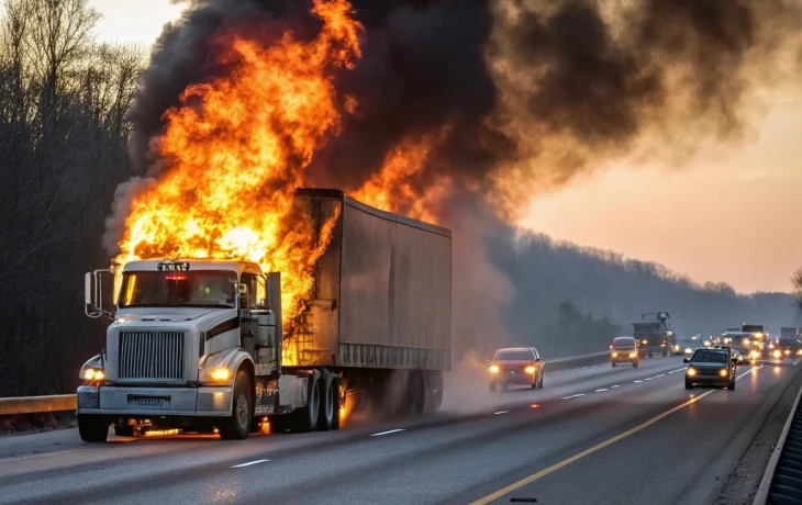 Пожар на трассе Краснодар — Кропоткин ликвидирован за 13 минут