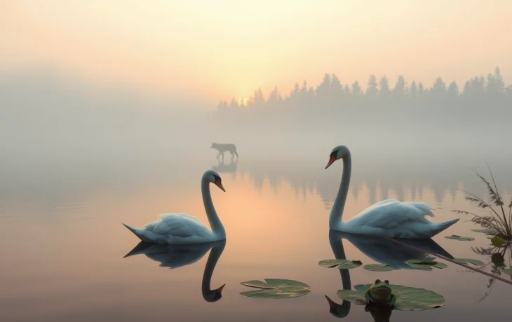 Животные-однолюбы: лягушки, лебеди и волки