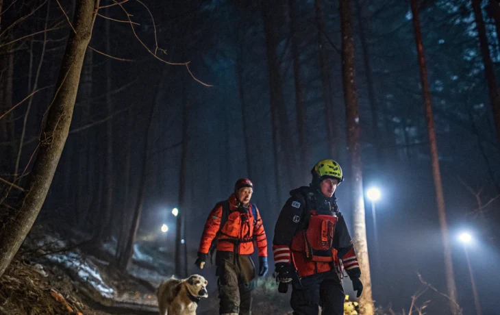Спасатели в Сочи ночью вывели из леса заблудившихся туристов из-за стаи собак