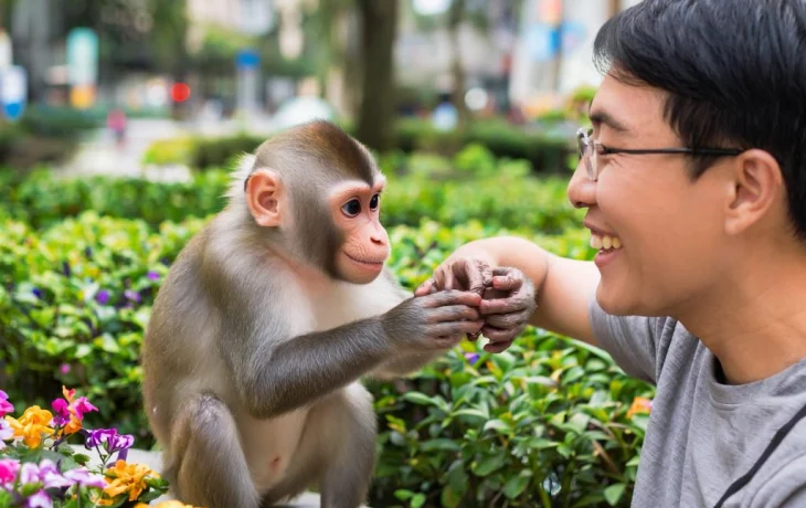 В Сочи полиция изъяла обезьяну, лемура и попугая у зоофотографов