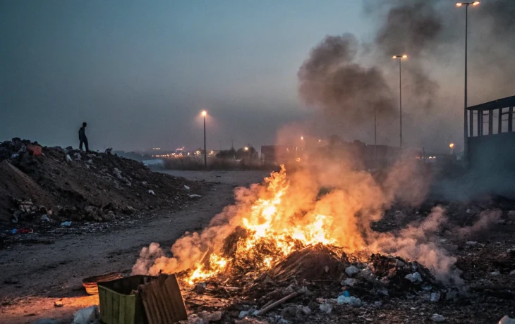 Пожар на мусорном полигоне под Ейском: специалисты борются с тлением более 1000 кв.м Пожар на мусорном полигоне под Ейском: специалисты борются с тлением более 1000 кв.м