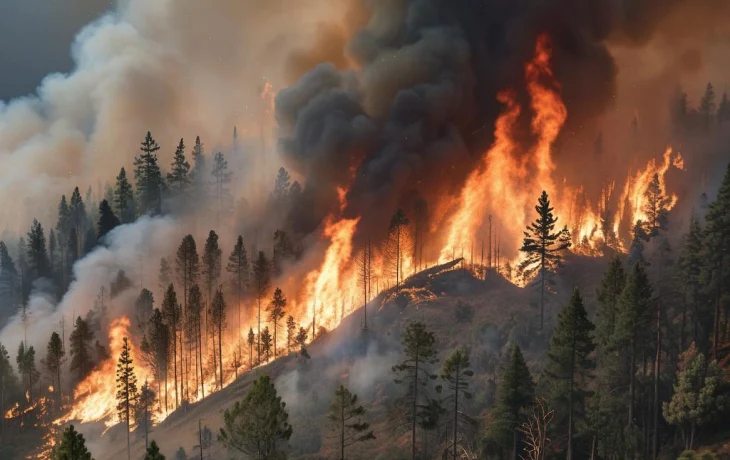 Масштабные лесные пожары охватили Ростовскую область