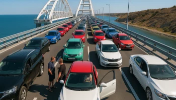 Крымский мост встал: как 500 машин превратили утро в испытание на выносливость