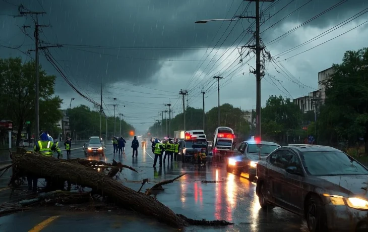 Шквал в Армавире: буря, обесточенные кварталы и падающие деревья Шквал в Армавире: буря, обесточенные кварталы и падающие деревья