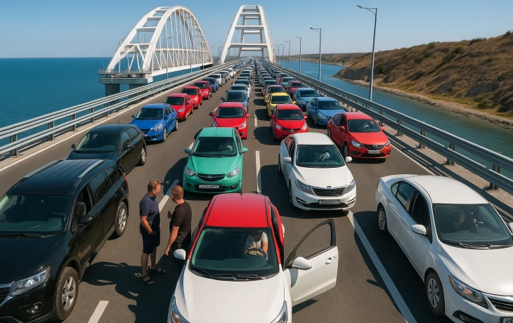 Крымский мост встал: как 500 машин превратили утро в испытание на выносливость Крымский мост встал: как 500 машин превратили утро в испытание на выносливость