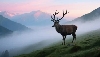 Встреча с дикой красотой: благородный олень Кавказа попал в объектив камеры