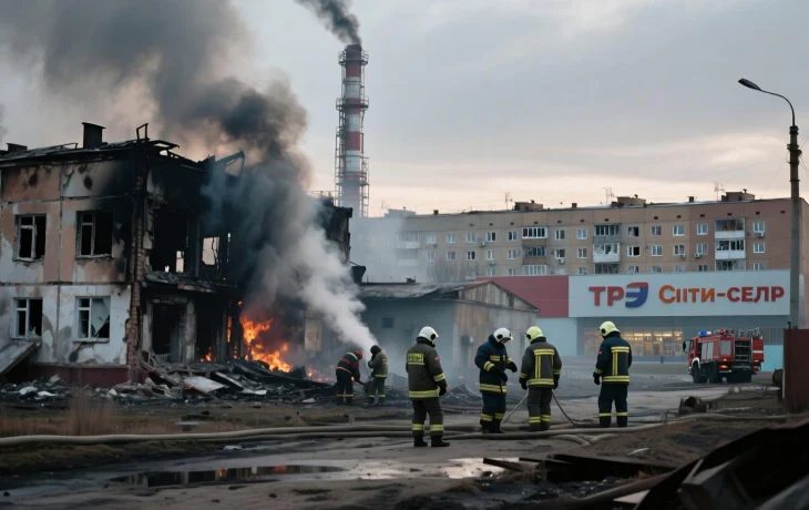 Пожар на Краснодарском НПЗ: последствия атаки беспилотника и работа специалистов по ликвидации Пожар на Краснодарском НПЗ: последствия атаки беспилотника и работа специалистов по ликвидации