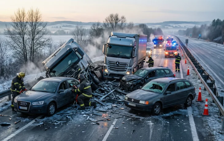 Трагедия на трассе М-4: четыре жизни оборвались в цепной аварии с грузовиком
