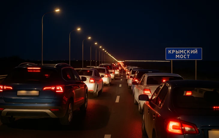 Очередь на Крымский мост со стороны Керчи почти исчезла вечером 11 июля