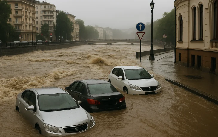 Сильнейший потоп в Сочи: река Хоста залила больницу и дороги