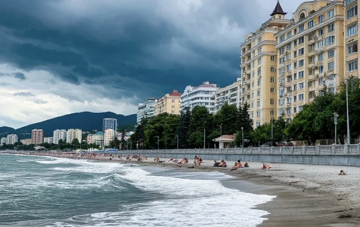 Опасный шторм накроет пляжи Сочи сегодня вечером
