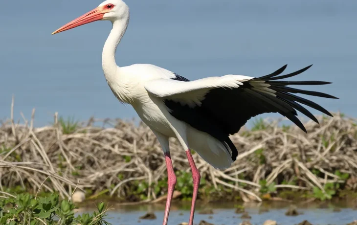 Белые аисты сделали остановку в Сочи по пути в Африку