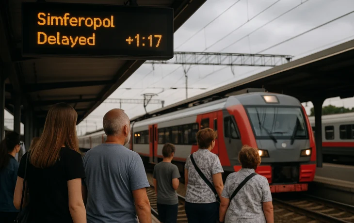 В Крыму сокращается число задержанных поездов