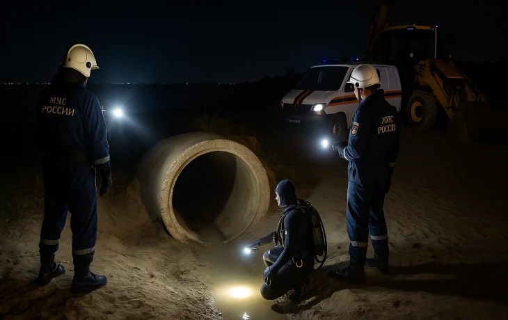 В Таганроге туриста спасли из дренажной трубы