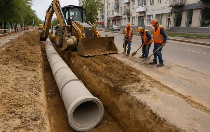 В Пашковском массиве Краснодара строят ливнёвку